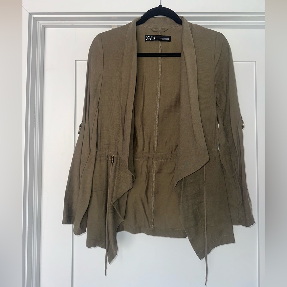Zara XS Olive Green Lightweight Jacket/Blazer Women’s
